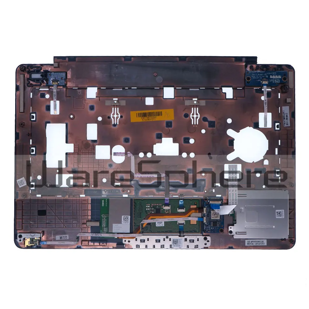 

New Top Cover Upper Case WithTouchpad Fingerprint Scanner Power button circuit board For Dell Latitude E6440 V7MXM AP0VG000120