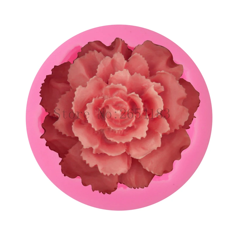 

DIY Flower Big Rose Shape Silicone Fondant Soap 3D Cake Mold Cupcake Jelly Chocolate Decoration Baking Tool Moulds FQ3318