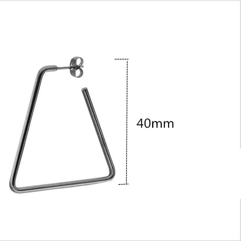 Титановые серьги-гвоздики из нержавеющей стали 316L в форме лестницы черное