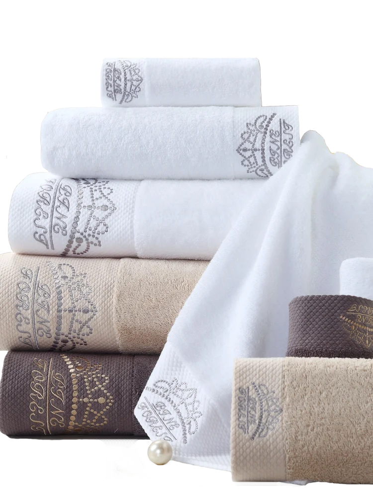 Luxury Hotel Large Bath Towel Women Household Cotton Soft Adult Couple Big Towel Thicken Water Absorption Embroidery Towel B5T52