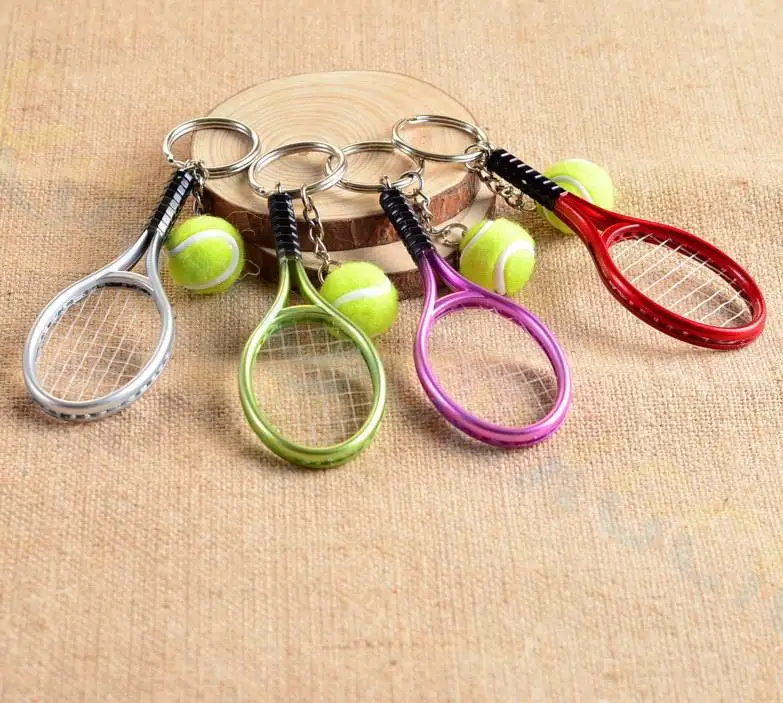 Tennis racket ПВХ Волан брелок "бадминтон" брелок школьный детский сад спортивный подарок сувенир - Цвет: Tennis racket