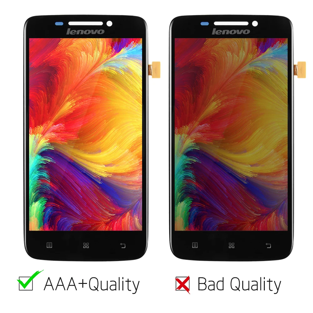5 ''протестированный для Lenovo S650 ЖК-дисплей с сенсорным экраном дигитайзер