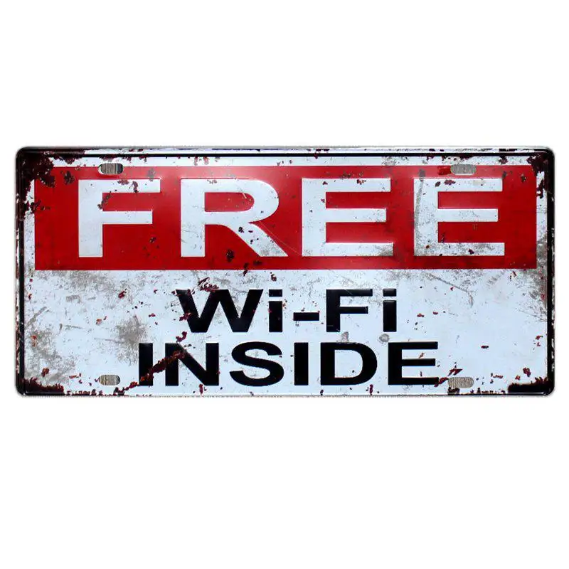 5 30*15 см Wi-Fi винтажные металлические декоративные номерные знаки для дома, клуба, паба, бара, настенная вывеска для декора в стиле ретро, надпись, подарок для рукоделия N128 - Цвет: 5
