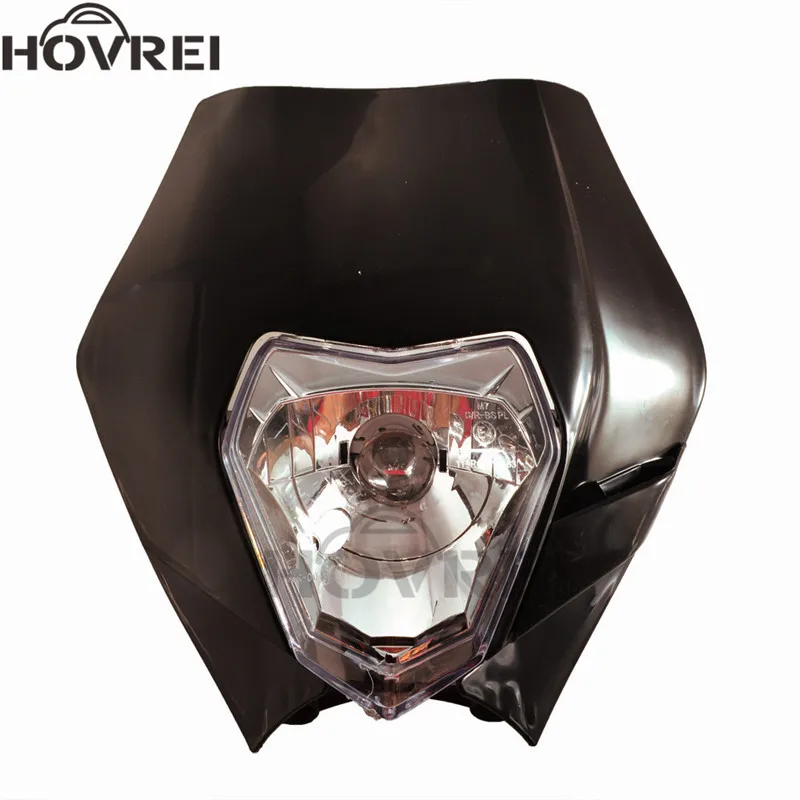 Фара для мотоцикла черная фара эндуро 35 Вт уличный Боец Передний фонарь Yamaha Suzuki