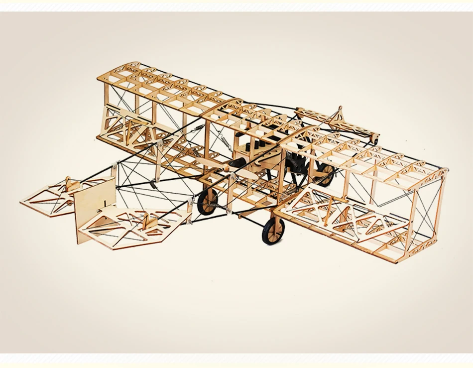 В разобранном виде Balsawood модель самолета комплект Curtiss толкатель 500 мм размах крыльев 1/18 Масштаб Модель самолета для коллекции бар кафе дома