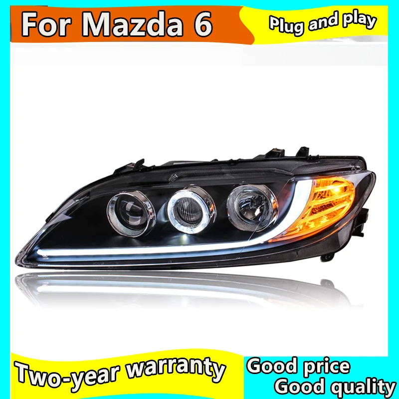 

Car Styling Headlights for Mazda 6 2003-2015 LED Headlight for Mazda6 Head Lamp LED Daytime Running Light LED DRL Bi-Xenon HID