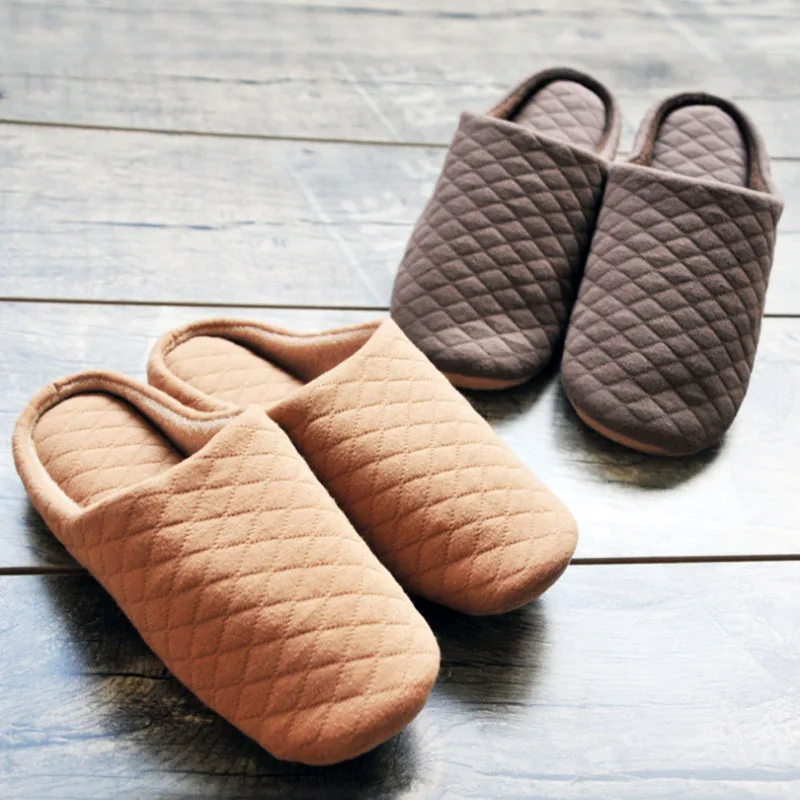 Шлепанцы Jron мужские/женские из хлопчатобумажной ткани для дома однотонные