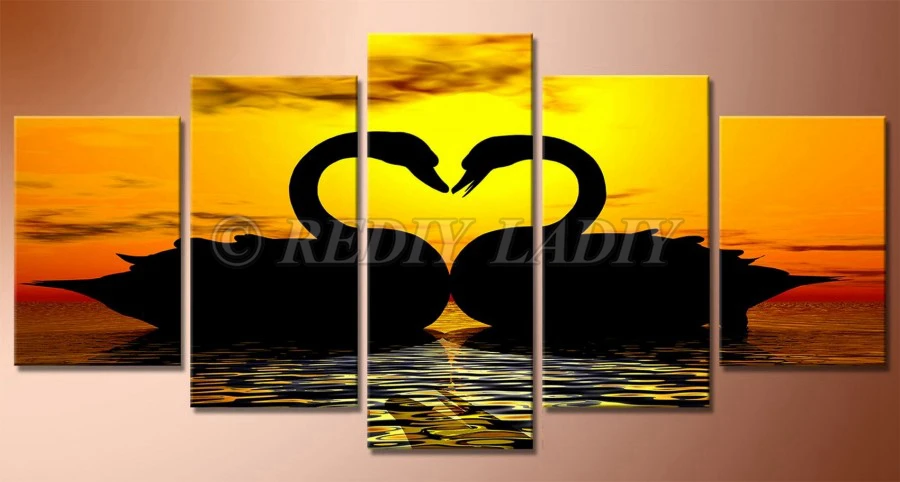 DIY Алмазная картина Триптих 5D Алмазная мозаика Soulmate Love Модульная картина из 5 панелей настенная художественная Стразы для вышивки крестом
