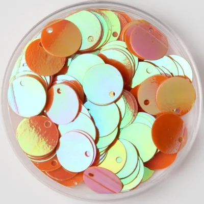 ISequins 200 шт./упак. 12 мм плоские круглые Блестки для судов Lentejuelas Para Manualidades DIY Одежда шитье и ткани рукоделия - Цвет: AB Orange