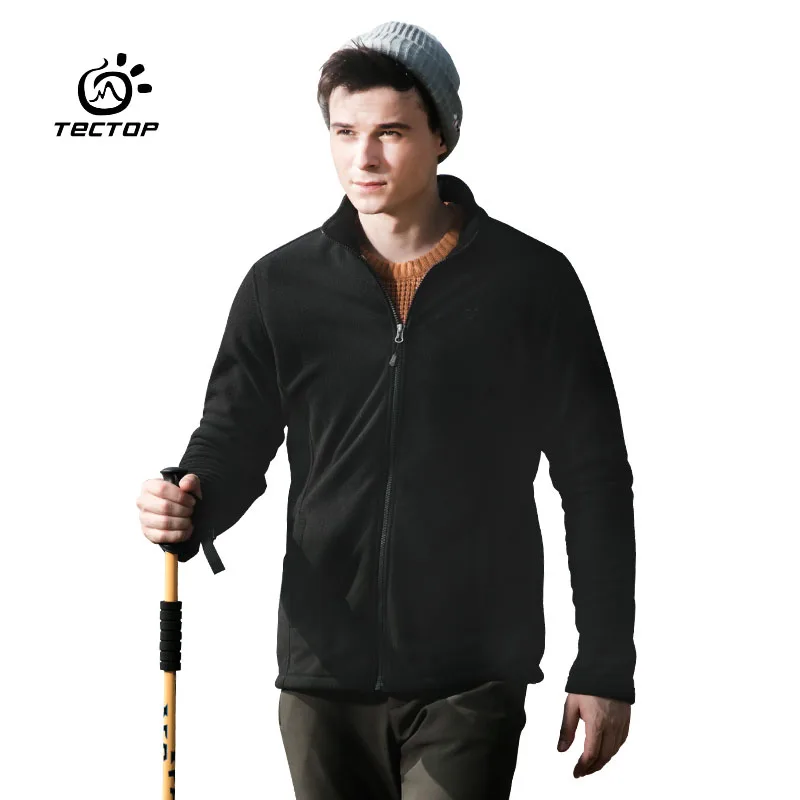 black Tectop флисовая куртка мужская армейская Polartec спортивная одежда теплая Весенняя Осенняя Верхняя одежда Толстовка походная куртка для кемпинга - Цвет: black