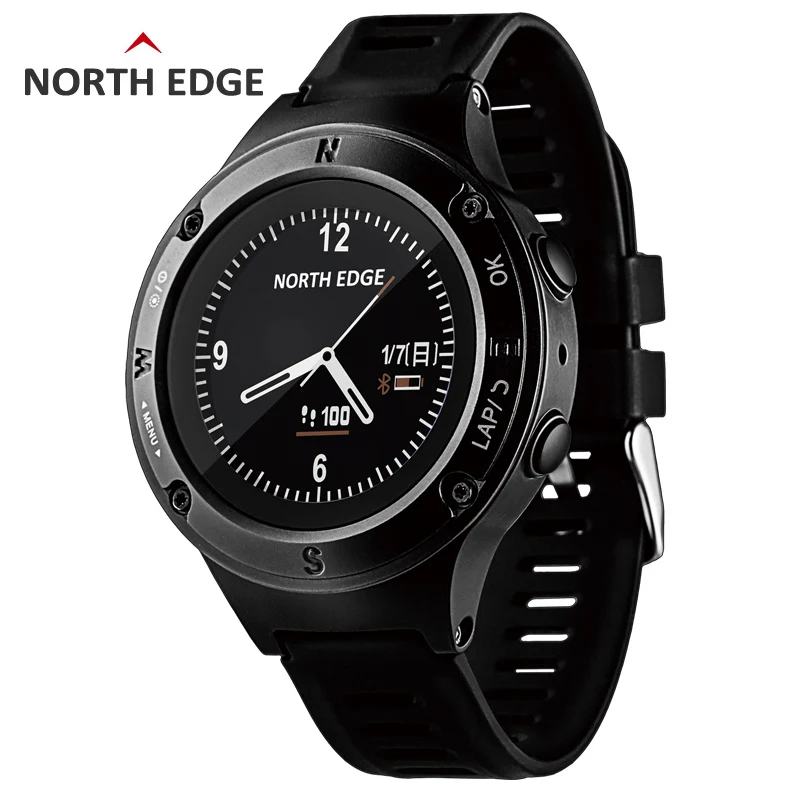 NORTH EDGE спортивные мужские часы водонепроницаемые 50 м пульсометр цифровые gps умные