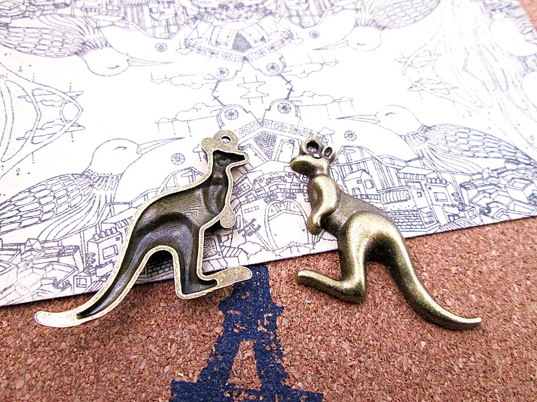 10 шт 40*30 мм античные бронзовые подвески кенгуру|charm pendant|kangaroo charmbronze charms pendants |