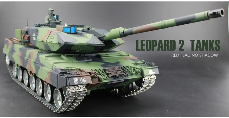 Heng Long 1/16 Германия Леопард 2A6 зеленый rc Танк зеленый конечная металлическая Версия с дымом, звуком и BB пушкой-2,4 ГГц версия