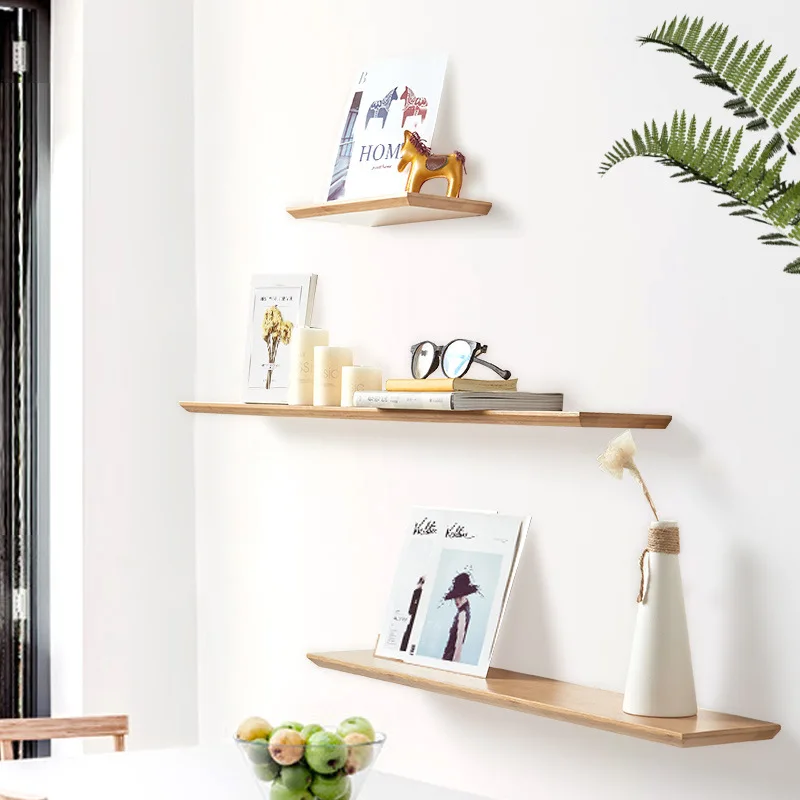 Настенная вешалка полка для хранения твердая бамбуковая украшения гостиной и