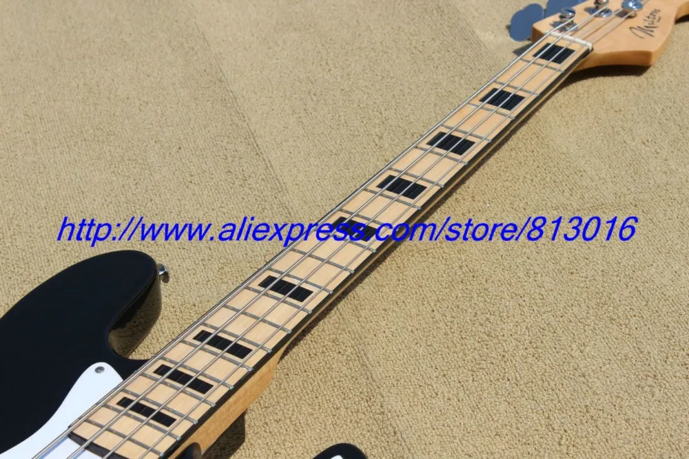 Хит! Электрическая гитара на заказ джазовый бас типа черный цвет клен гриф блок