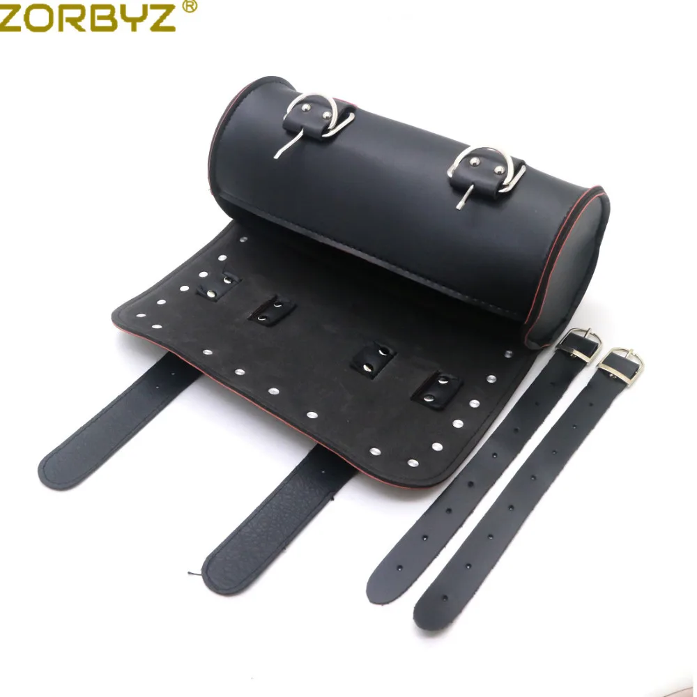 ZORBYZ черная мотоциклетная сумка из искусственной кожи с черепом круглая баррель