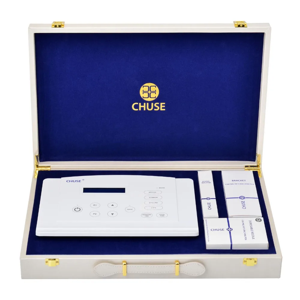 CHUSE Tatttoo машинный набор C5 Pro для бровей, губ, подводка для глаз, вращающаяся подводка для тела, цифровой Перманентный макияж, наборы со швейцарским мотором