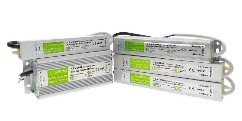 IP67 Водонепроницаемый светодиодный драйвер DC12V светильник ing трансформаторы для приготовления пищи на воздухе светильник Питание адаптер мощностью 10 Вт, 20 Вт, 30 Вт, 45 Вт, 60 Вт, 100 Вт 150W