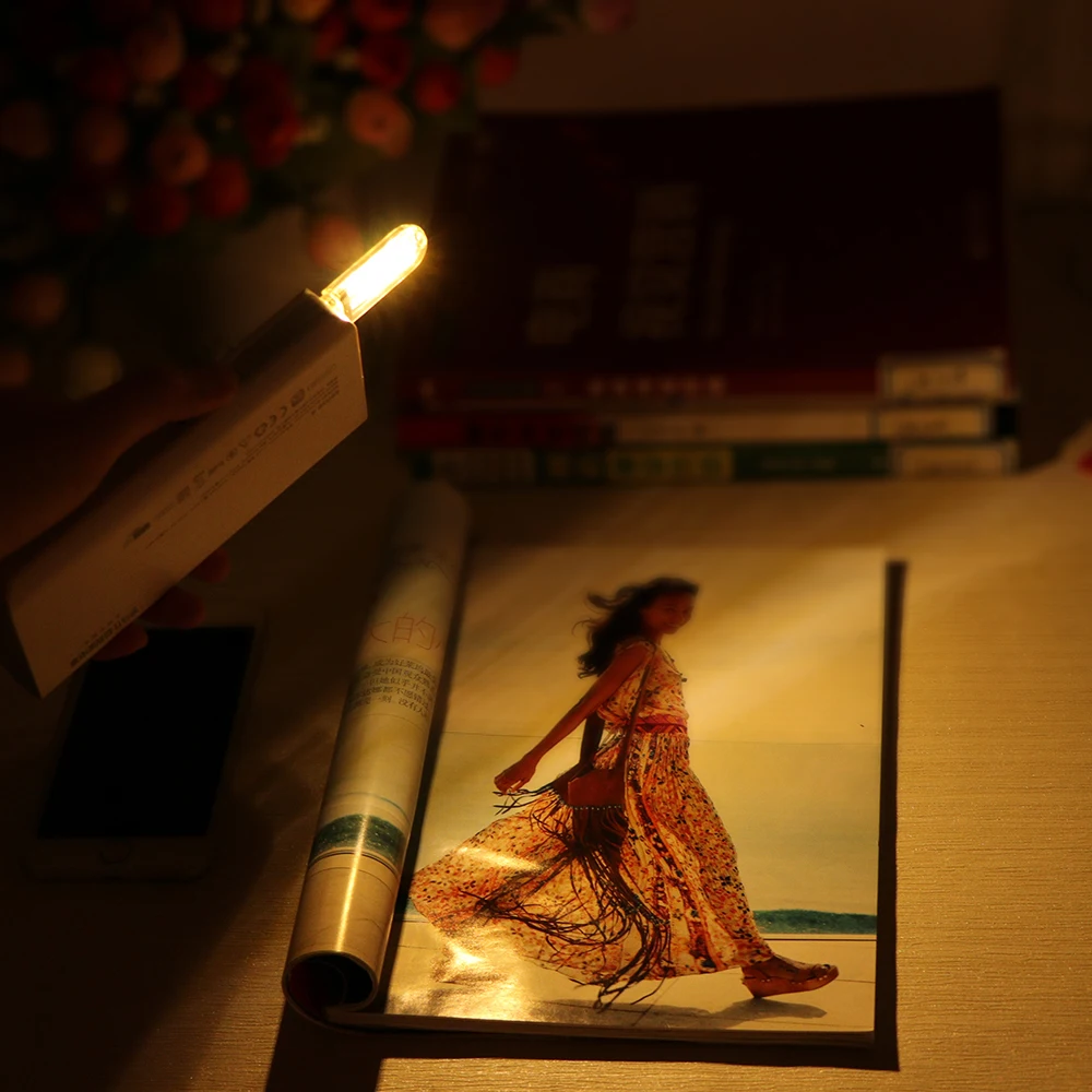 Портативный мини USB мощность 3 LED ночник лампа 5 в теплый/чистый белый свет для