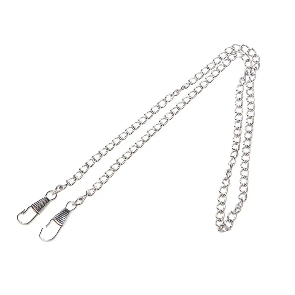 60cm-silver THINKTHENDO длина 120 см/60 см/40 см Сумочка с металлической цепочкой ремешок ручка Замена для сумки Сумка через плечо 4 цвета - Цвет: 60cm-silver