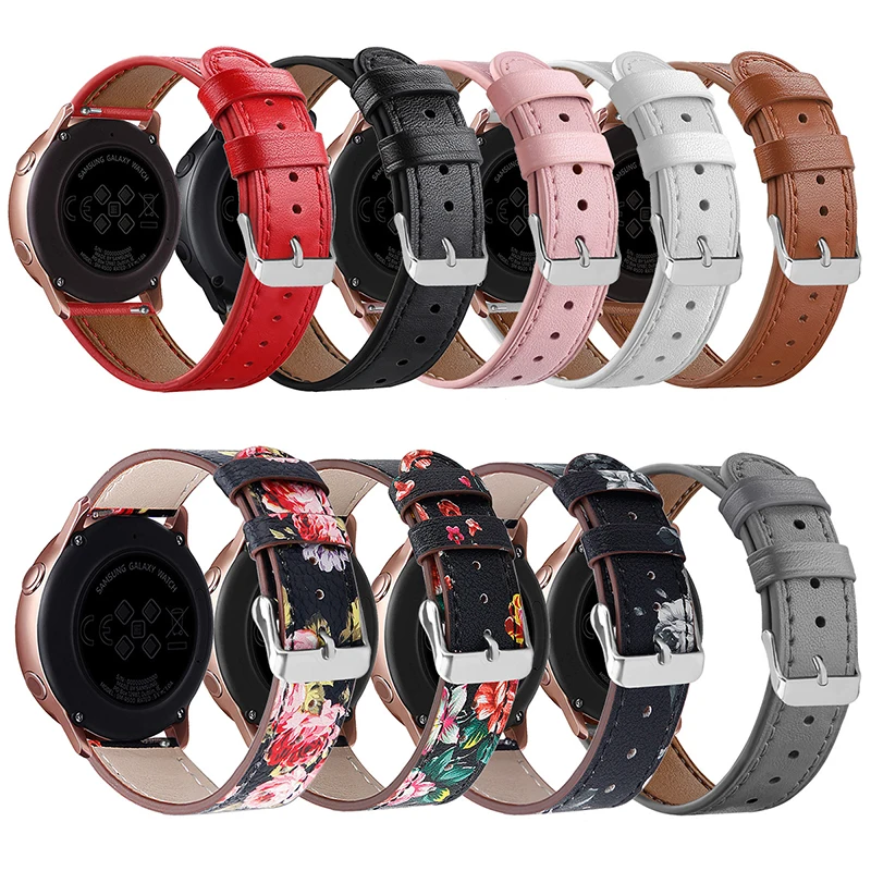 Ремешок для часов из натуральной кожи Samsung Galaxy Watch Active Band 42 мм Классический