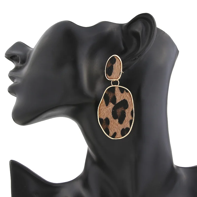DIEZI 4 Colors Bohemia Coffee Red Leopard Drop Earrings For Women Korean Jewelry Brincos 2019 New Friends Party Gifts | Украшения и