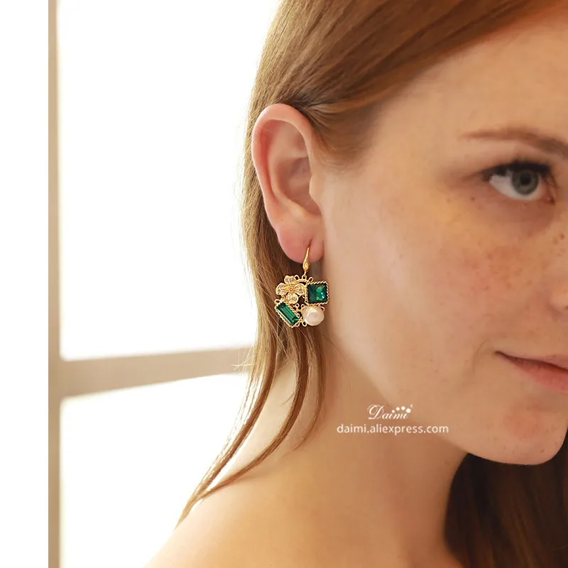 DAIMI короткие серьги с натуральным жемчугом дизайнерские ювелирные изделия