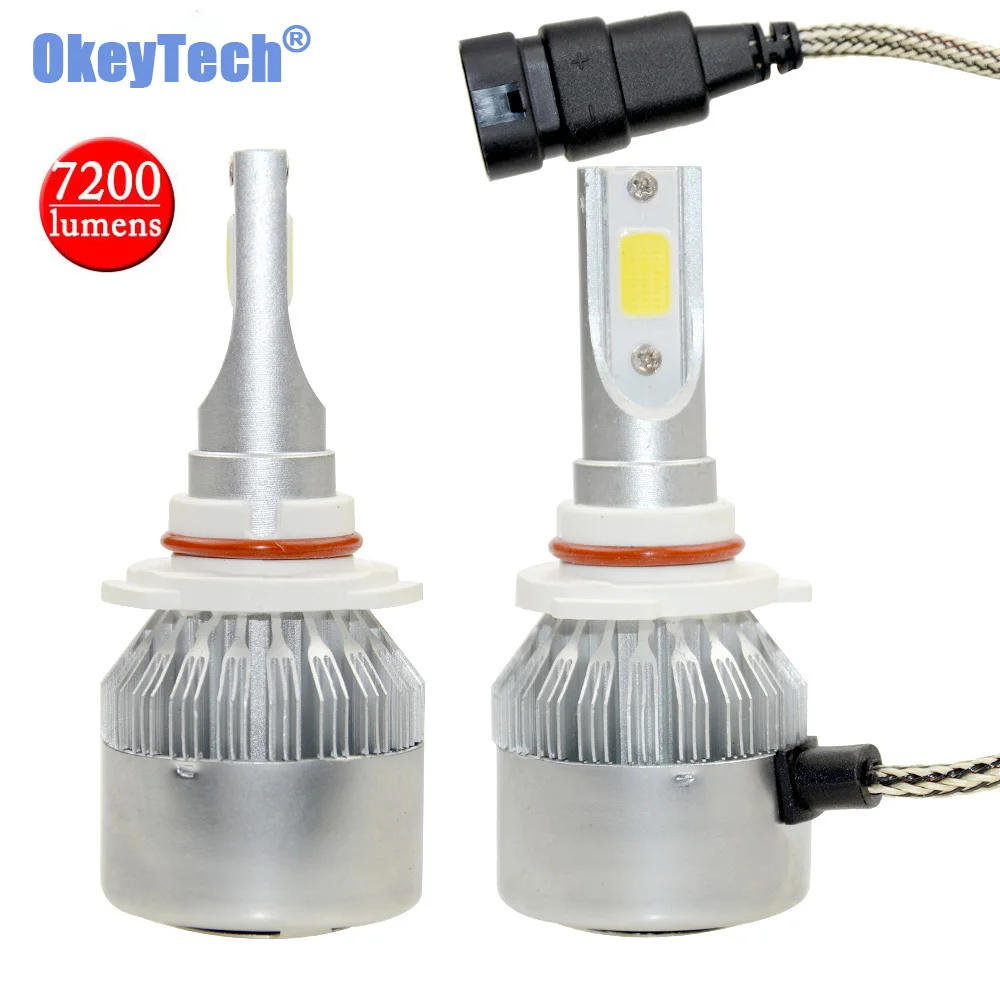 OkeyTech 880 881 H1 H3 H7 H11 H8 H9 9005 H10 9006 светодиодный фар автомобиля лампы COB 80W 7200lm 6000K