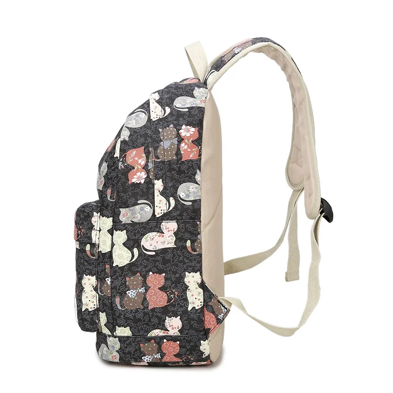 Винтажный холщовый женский рюкзак Tourya школьные ранцы для девочек подростков