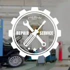 Наклейка на стену для ремонта автомобиля, Виниловая наклейка с логотипом обслуживания автомобиля, украшение интерьера, наклейка на окно, наклейка для гаража, магазина, роспись, съемный инструмент, обои A104