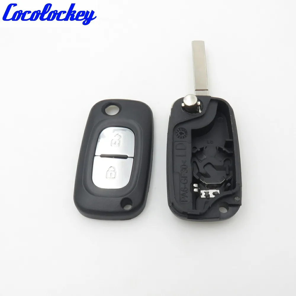 Cocolockey откидная оболочка ключа дистанционного управления подходит для RENAULT Clio Megane