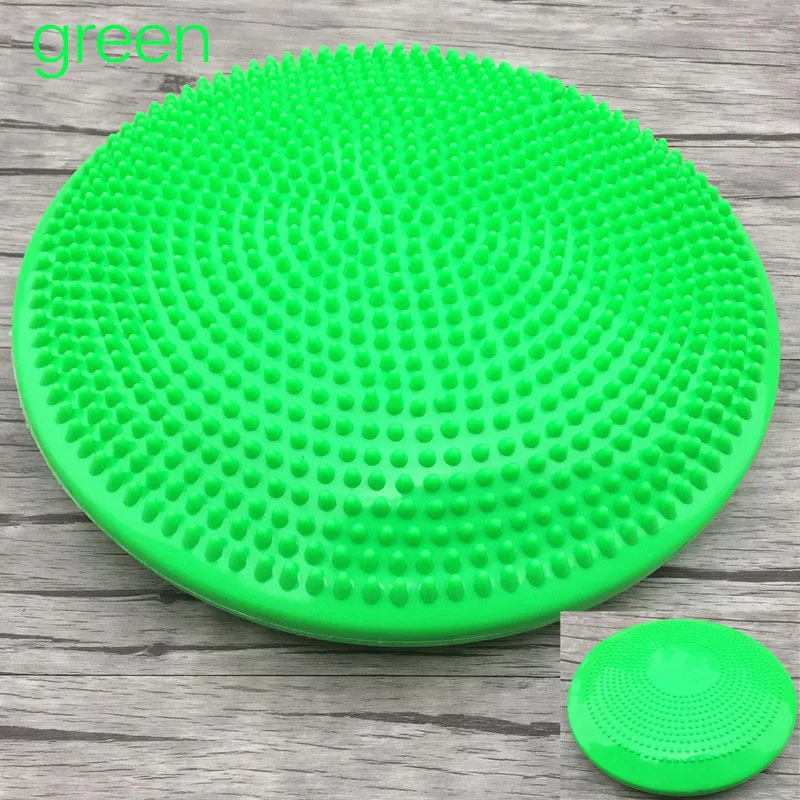 green Сбалансированная подушка для йоги, массажная подушка, утолщенная, для йоги, Балансирующий мяч, подушка для восстановления ног, воздушная подушка - Цвет: green