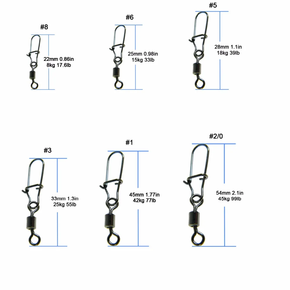 100 шт./лот Роллинг Вертлюги с Crosslock дуэт замок Защелкивается поворотный 8 кг до 45