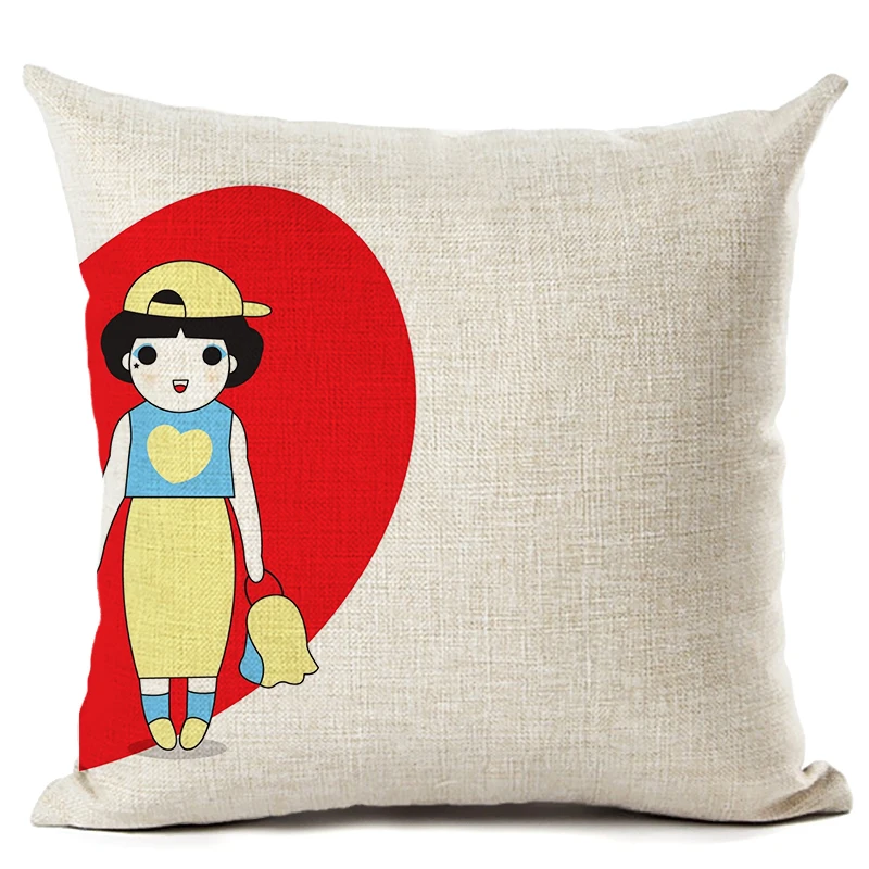 День Святого Валентина подарок для мальчиков и подушка девочки чехол из хлопка