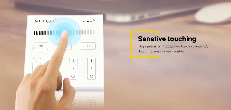 AC 220 V Mi Light T1 T2 T3 T4 панель контроллера 2,4G RF сенсорный экран настенный пульт дистанционного управления для DIM CCT RGB RGBW RGB+ CCT Светодиодный лампочки/полосы