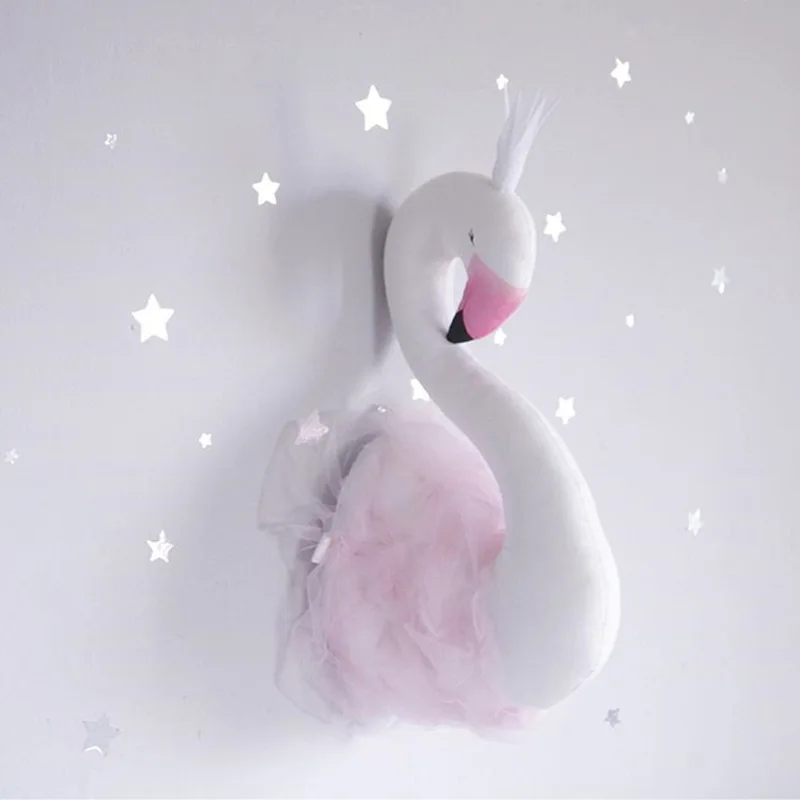 

Swan Wall Hanging Doll Princess Hug Baby Sleep Comforting Plush Stuffed Room Decoration Toys Birthday Xams Gift Dash Pillow