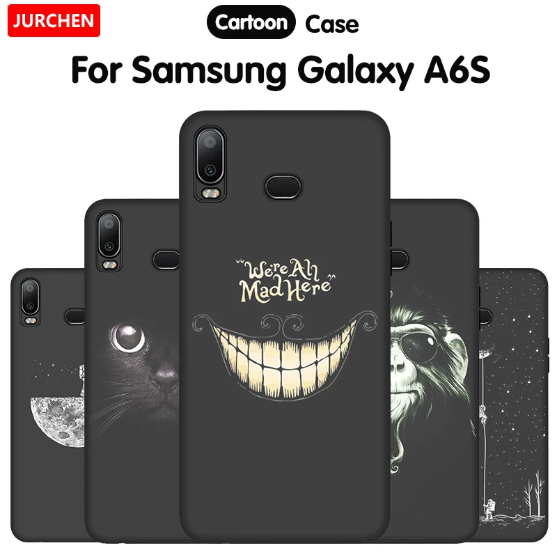 Чехол JURCHEN для телефона Samsung Galaxy A6s чехол 5 99 дюйма мультяшный Мягкий силиконовый
