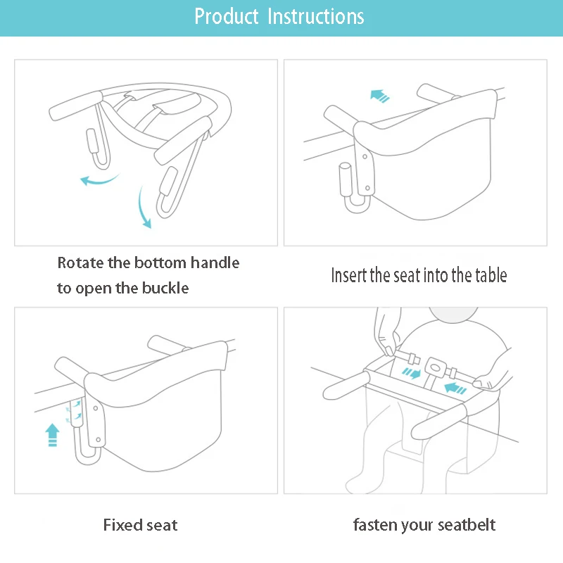 저렴한 휴대용 어린이 여행 식사 의자, 아기 식사 의자, 다기능 접이식 테이블, 어린이 식사 의자, 아기 부스터 좌석