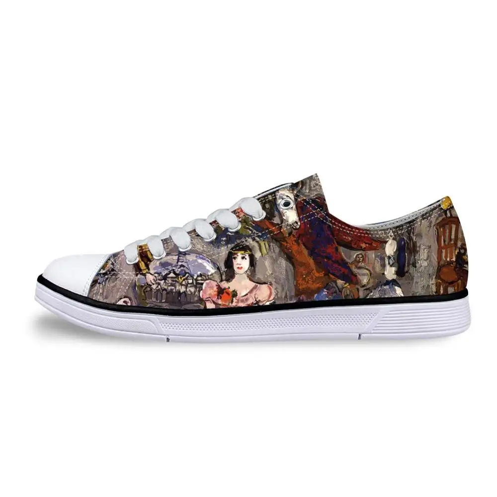 

Spring Autumn Men Casual Ballet Oil Painting Art Print Casual Shoes Male Canvas Shoes Mens Personalized Printed Ankle Shoes