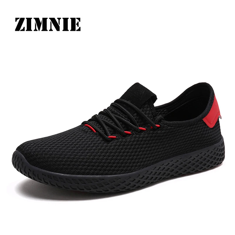 ZIMNIE Brand Men Casual Shoes Size 39~46 Fashion Breathable Walking Mesh Lace-Up Flat 2021 Sneakers Sapato Masculino | Обувь