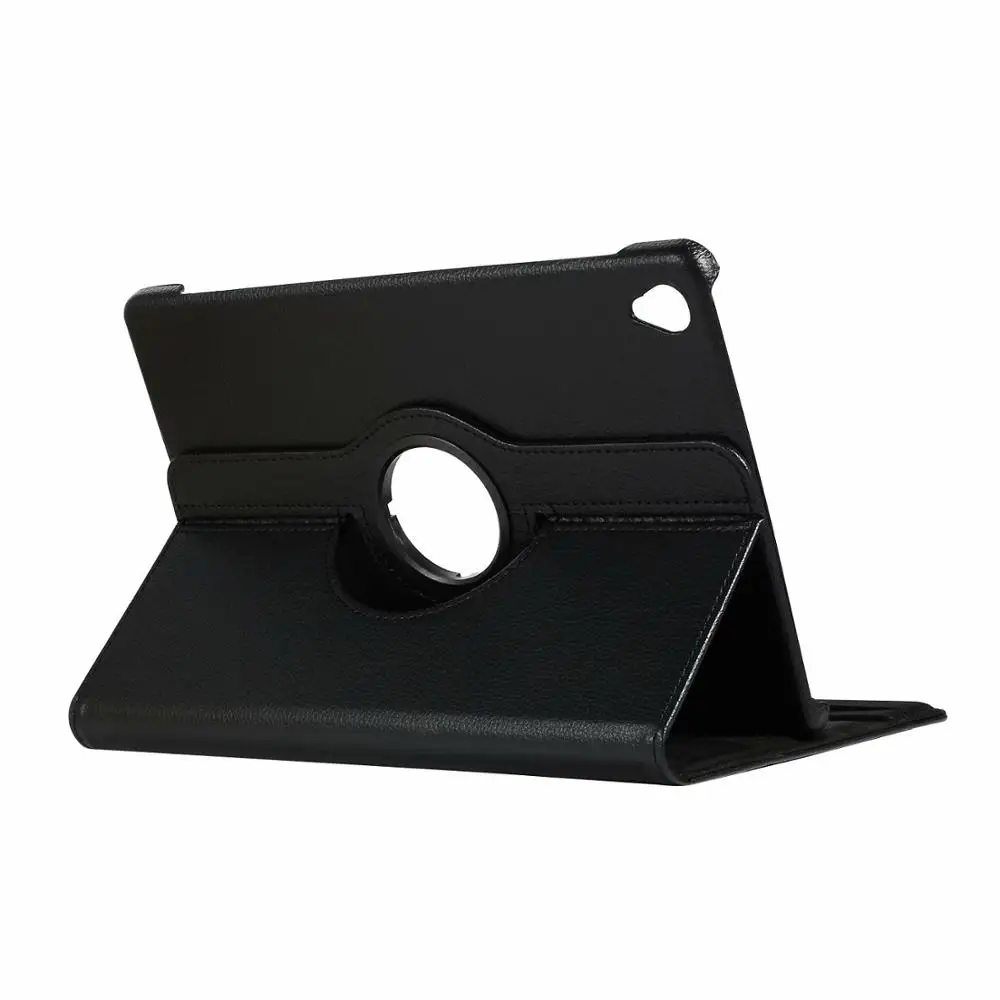 Black Кожаный смарт-чехол с поворотом на 360 градусов для huawei Mediapad M6 10,8 /M6 Pro 10,8 VRD-AL09 - Цвет: Black