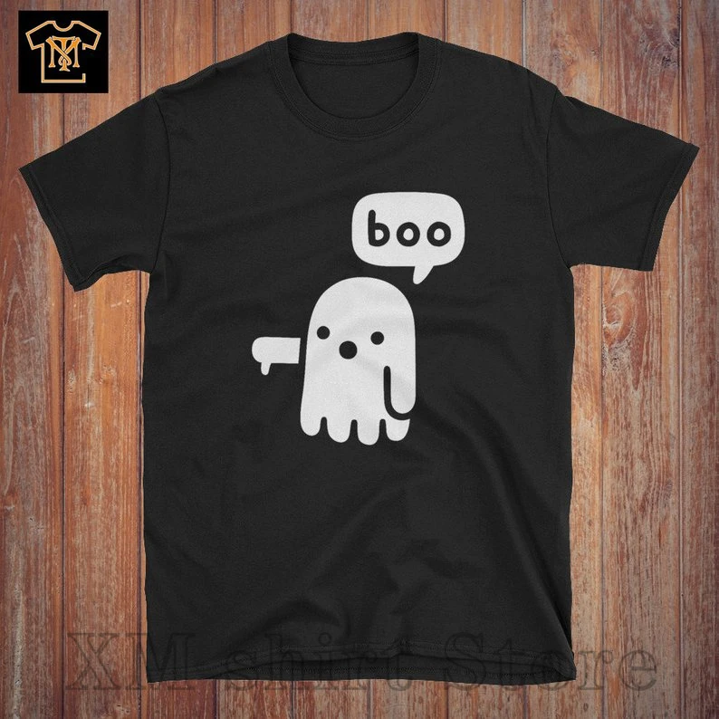 Рубашка на Хэллоуин костюм привидение неодобрения смешная футболка Boo забавная