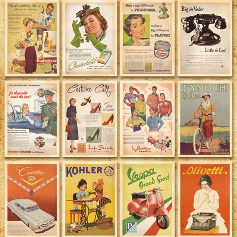 32 шт./лот классические старые фотографии стильные открытки постер с мультяшной