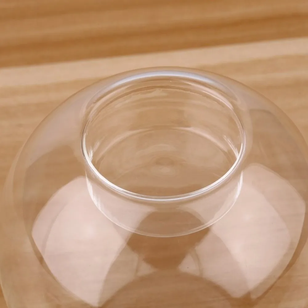 8CM/10CM/12CM Transparent Round Hollow Heat Resistant Glass Candle Holder Wedding Fine Candlestick Dining Room Home Decoration