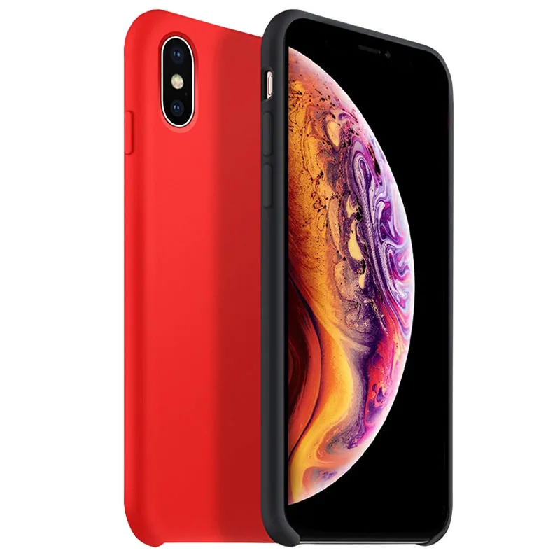 Official Style Silicone Case For iPhone X XS MAX 8 7 Plus Liquid Cases for 6 6S Cover with Retail Box |