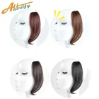 Allaosify длинные волосы на заколках спереди, наращивание волос с боковой бахромой, настоящие натуральные синтетические челки для женщин