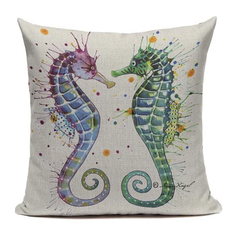 Украшение из льна и хлопка Морской стиль Капа для животных Para Almofada 45 см x