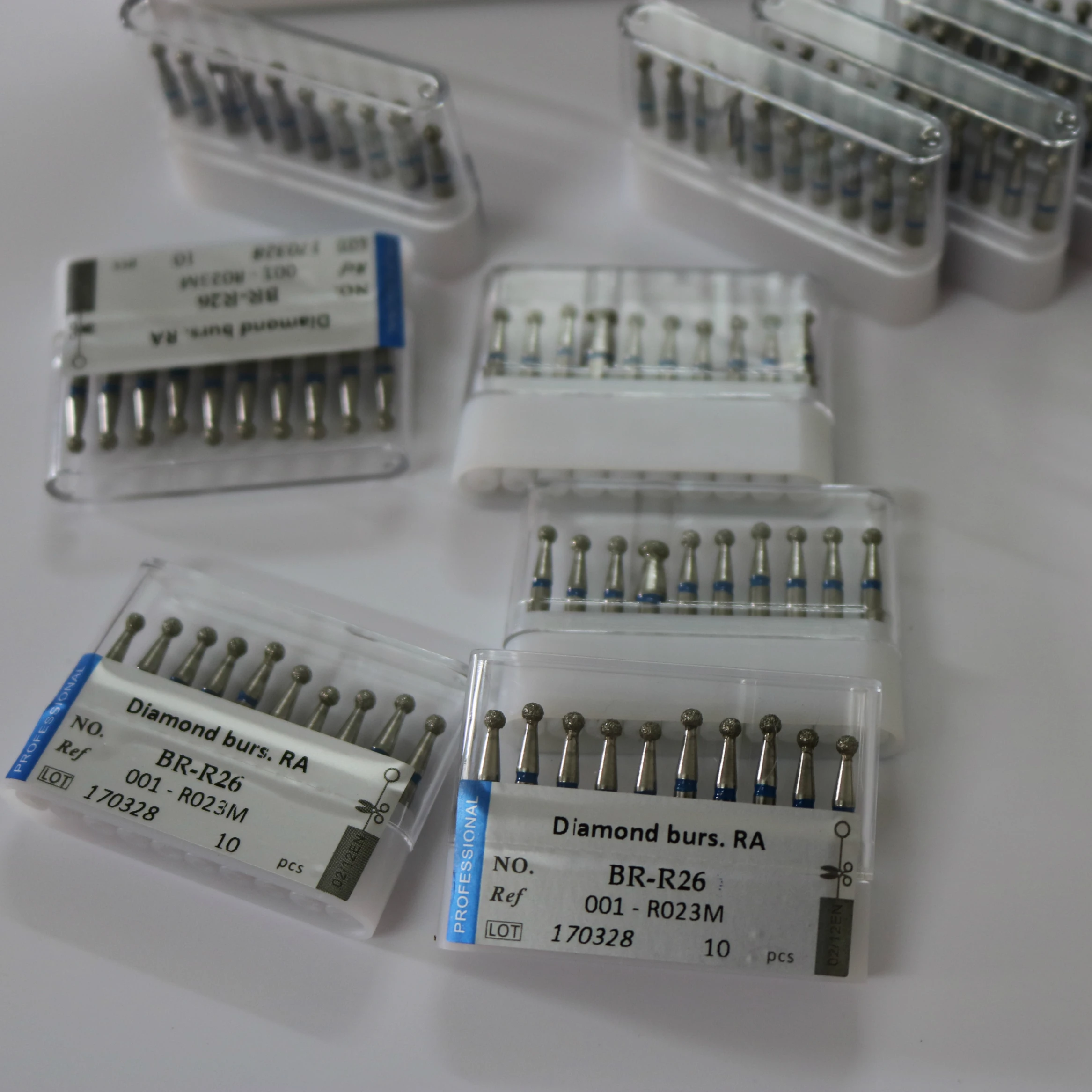 100 шт. стоматологическое лабораторное Инструменты Набор алмазных боров для