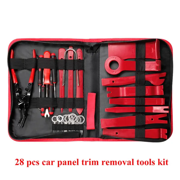 28pcs removal tool VDIAGTOOL TU-114 датчик давления топлива автоматический диагностический инструмент для топливного насоса Тестер давления впрыска топлива - Цвет: 28pcs removal tool
