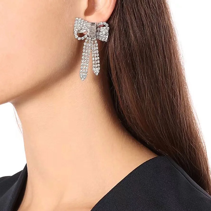 Женские серьги гвоздики в богемном стиле с бантом и бабочкой|Серьги-гвоздики| |